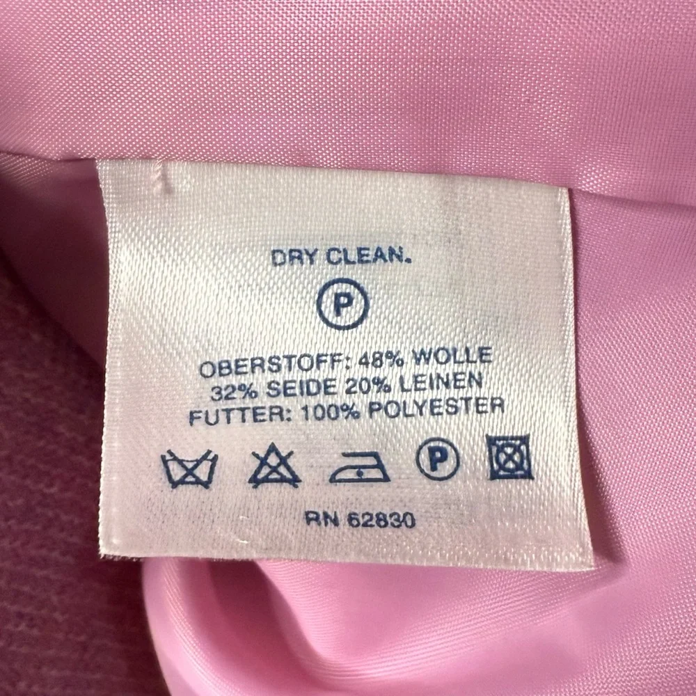 Lands' End Classic Pink Blazer‎ Wool Blend Size 14 - Picture 7 of 7